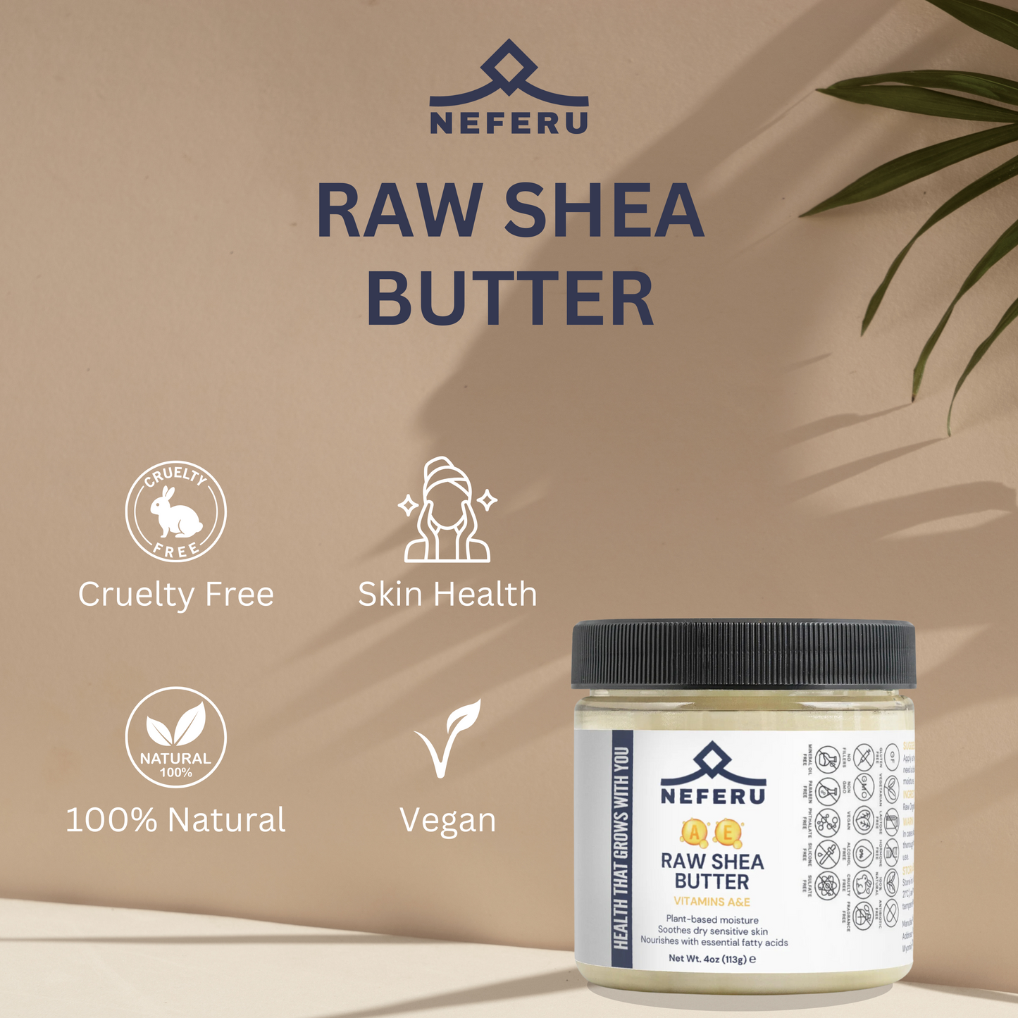 Neferu Raw Shea Butter – Pure, Organic, and Nourishing