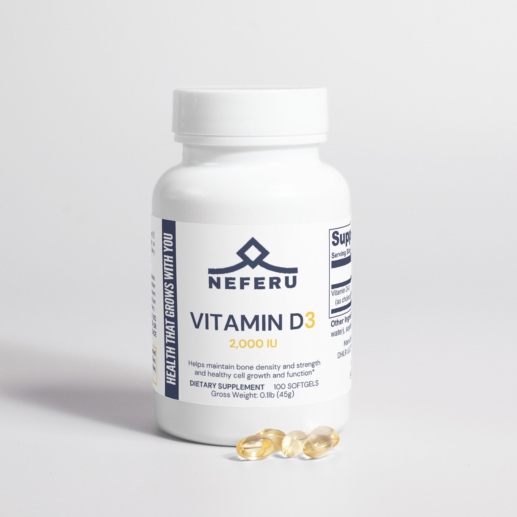 Neferu Vitamin D3 Softgels – Sunshine for Your Health