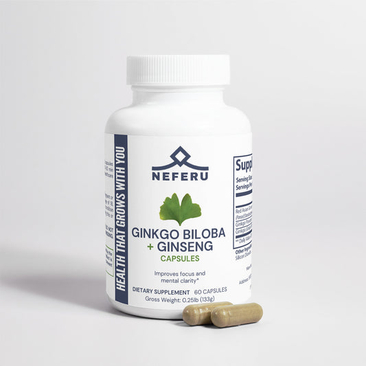 Neferu Ginkgo Biloba + Ginseng – Mental Clarity and Energy for Women