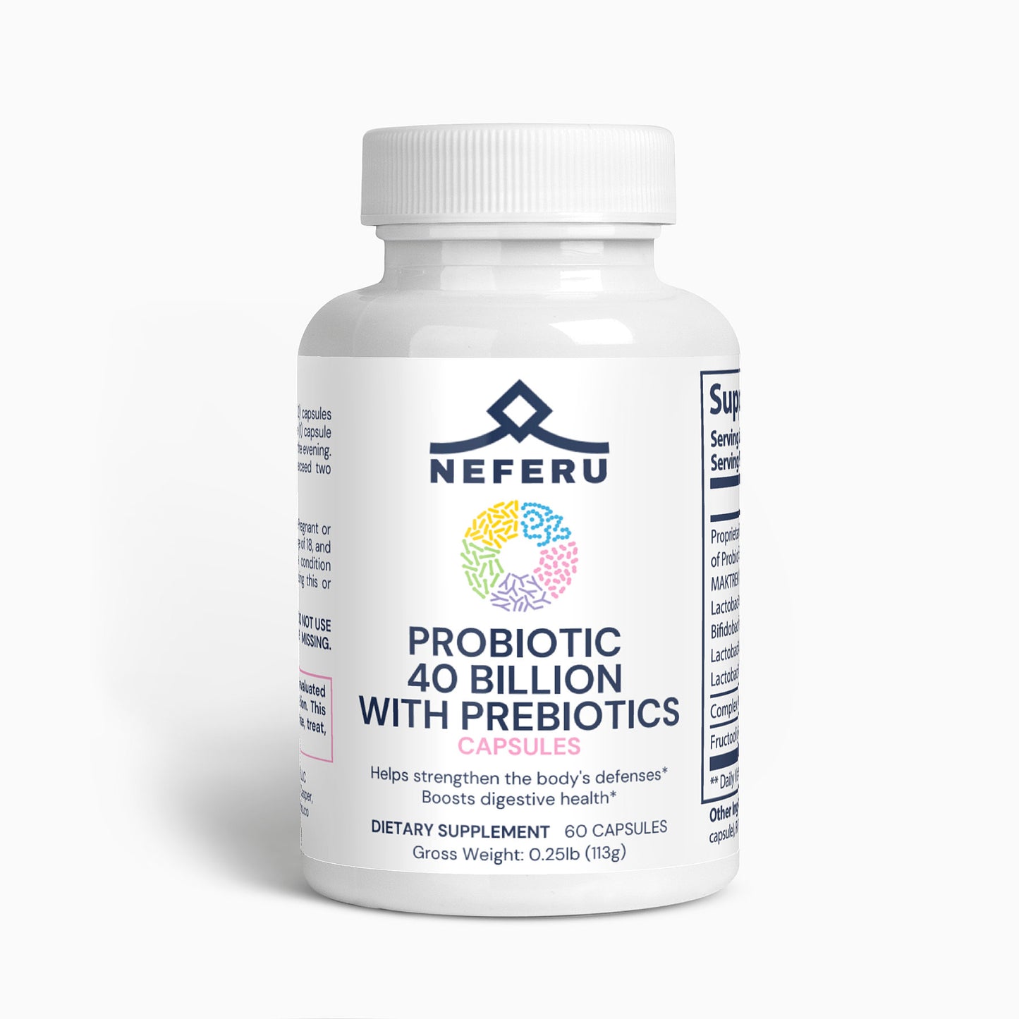 Neferu Probiotic 40 Billion with Prebiotics – Your Daily Gut Health Companion