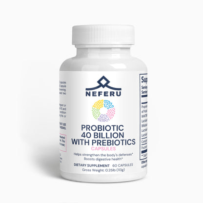 Neferu Probiotic 40 Billion with Prebiotics – Your Daily Gut Health Companion