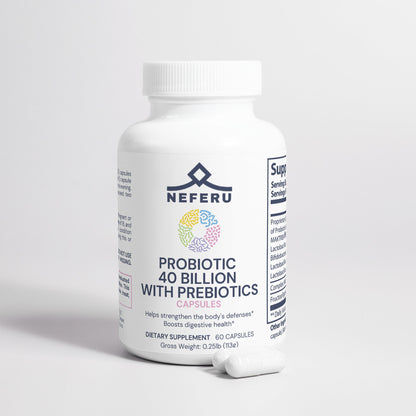 Neferu Probiotic 40 Billion with Prebiotics – Your Daily Gut Health Companion