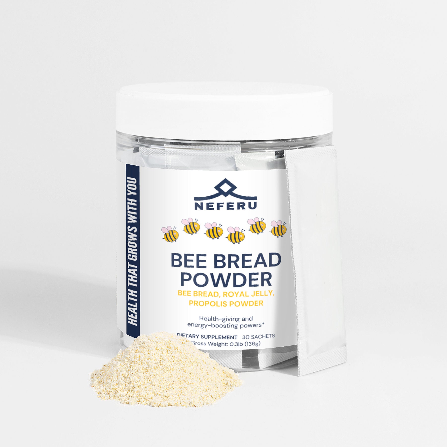 Neferu Bee Bread Powder – A Superfood Boost for Women’s Wellness