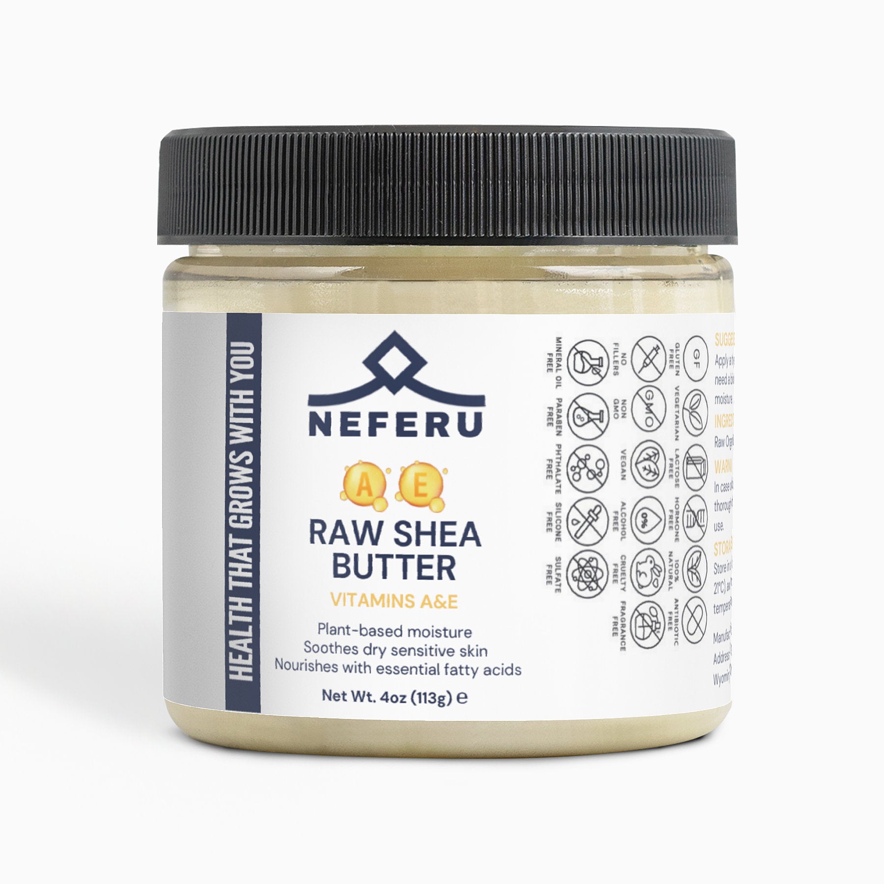 Neferu Raw Shea Butter – Pure, Organic, and Nourishing