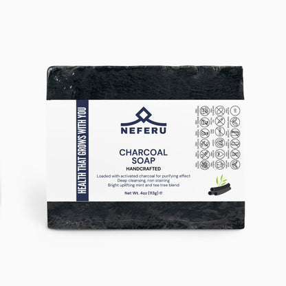 Neferu Charcoal Soap – Pure Cleanse, Naturally Refreshing