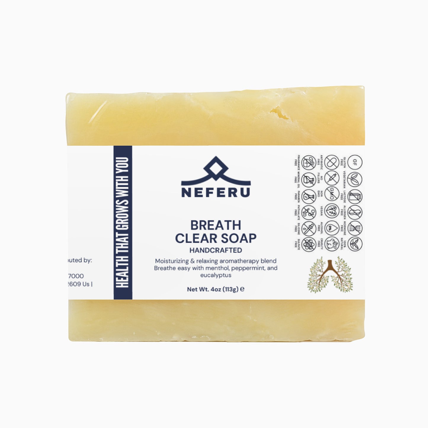 Neferu Breathe Clear Soap – Moisturize, Soothe, and Invigorate