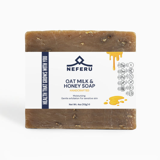 Neferu Oat Milk Honey Soap – Nourish, Soothe, and Pamper