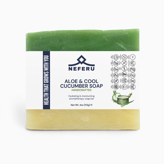 Neferu Aloe & Cool Cucumber Soap – Refresh, Hydrate, Rejuvenate