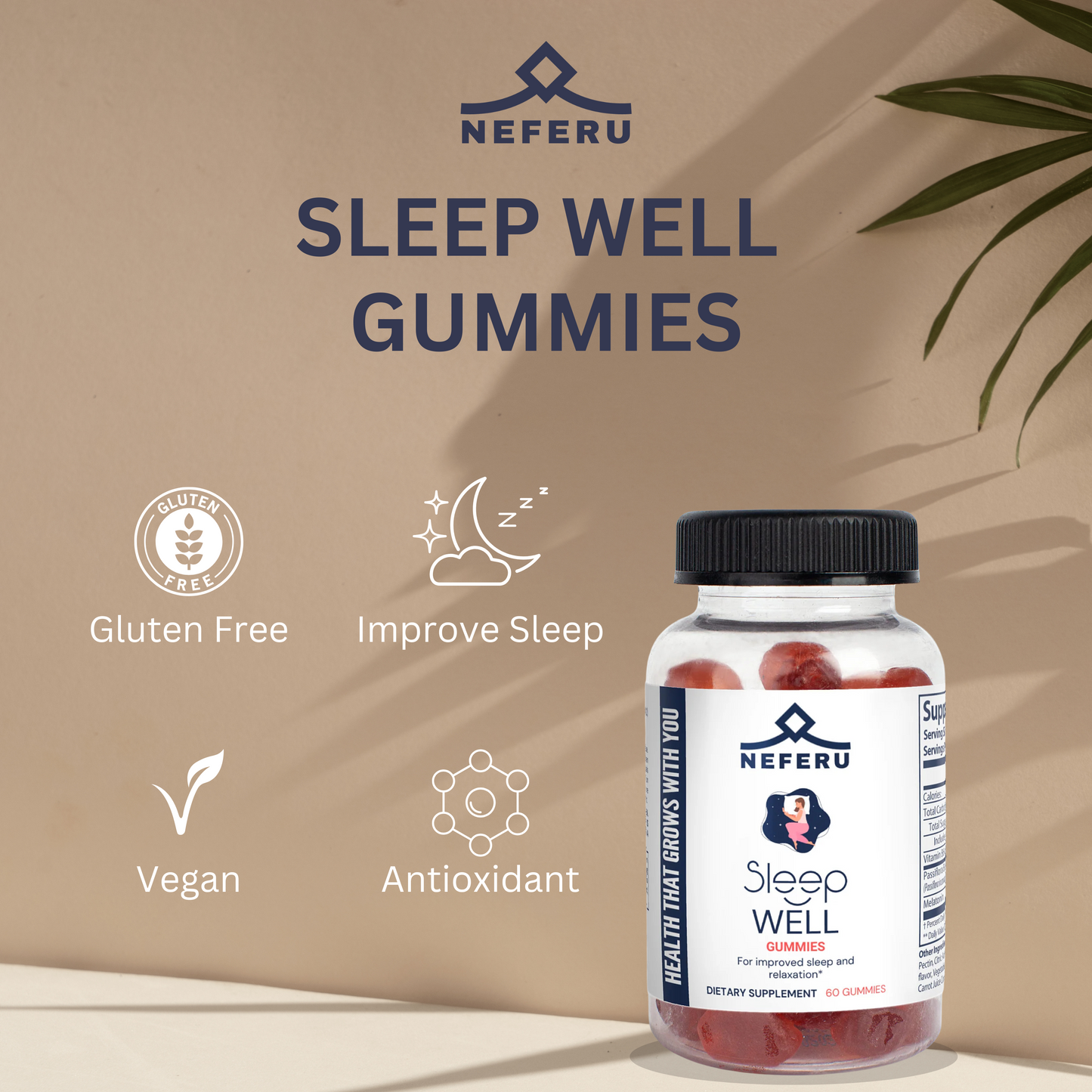 Sleep Well Gummies – Neferu - Promotes deep REM sleep for optimal recovery