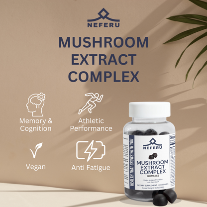 Neferu Mushroom Vitality Gummies – Powerhouse Support for Mind and Body